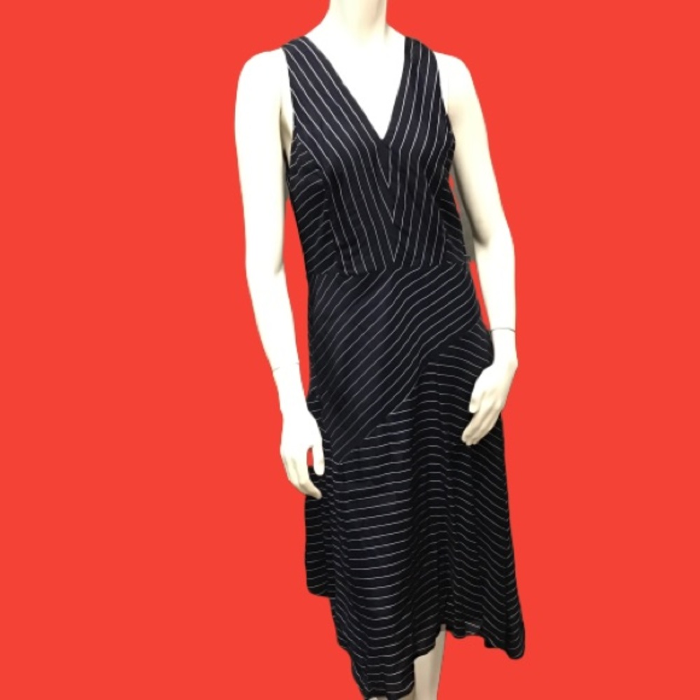 White House Black Market Navy Sleeveless Dress